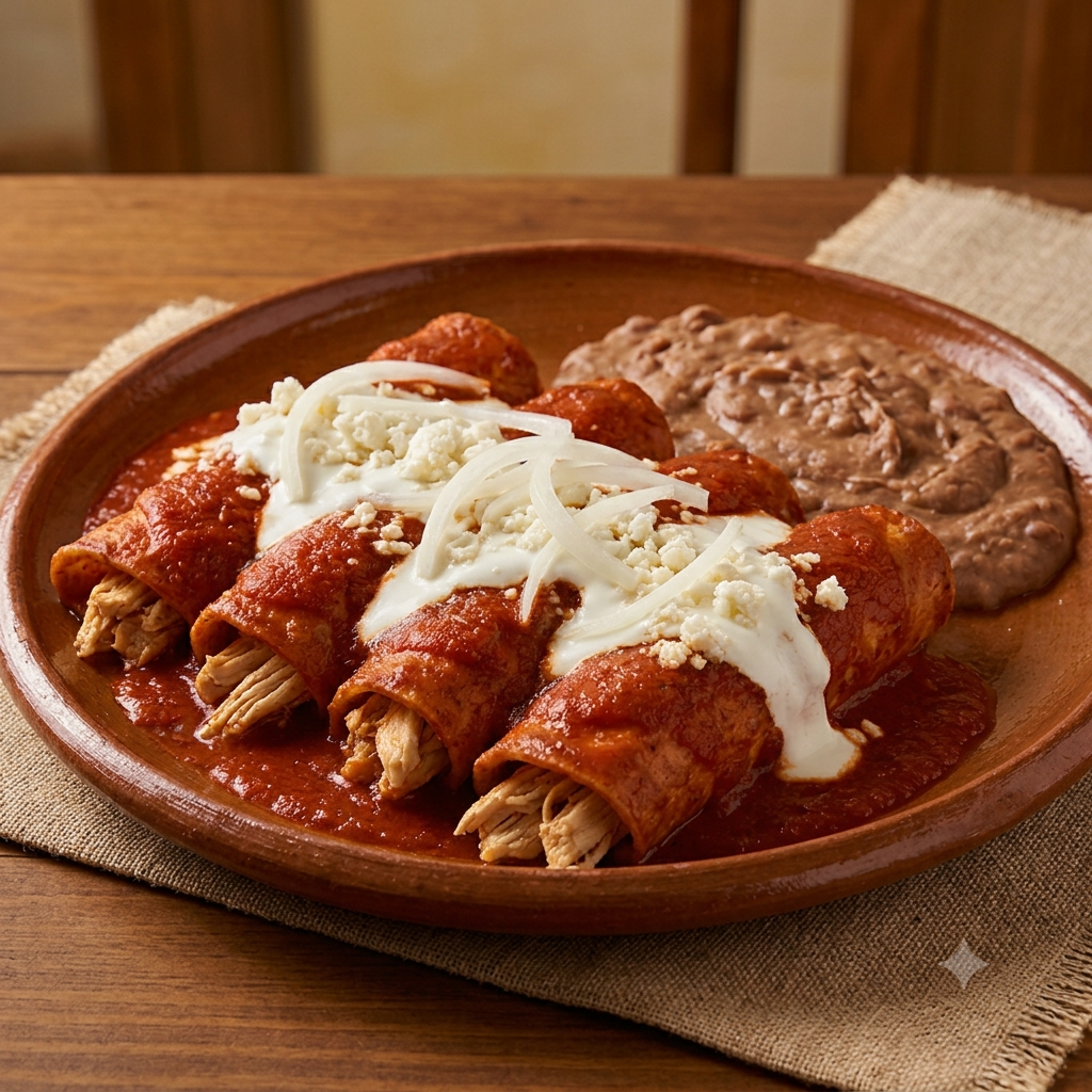 Enchiladas rojas