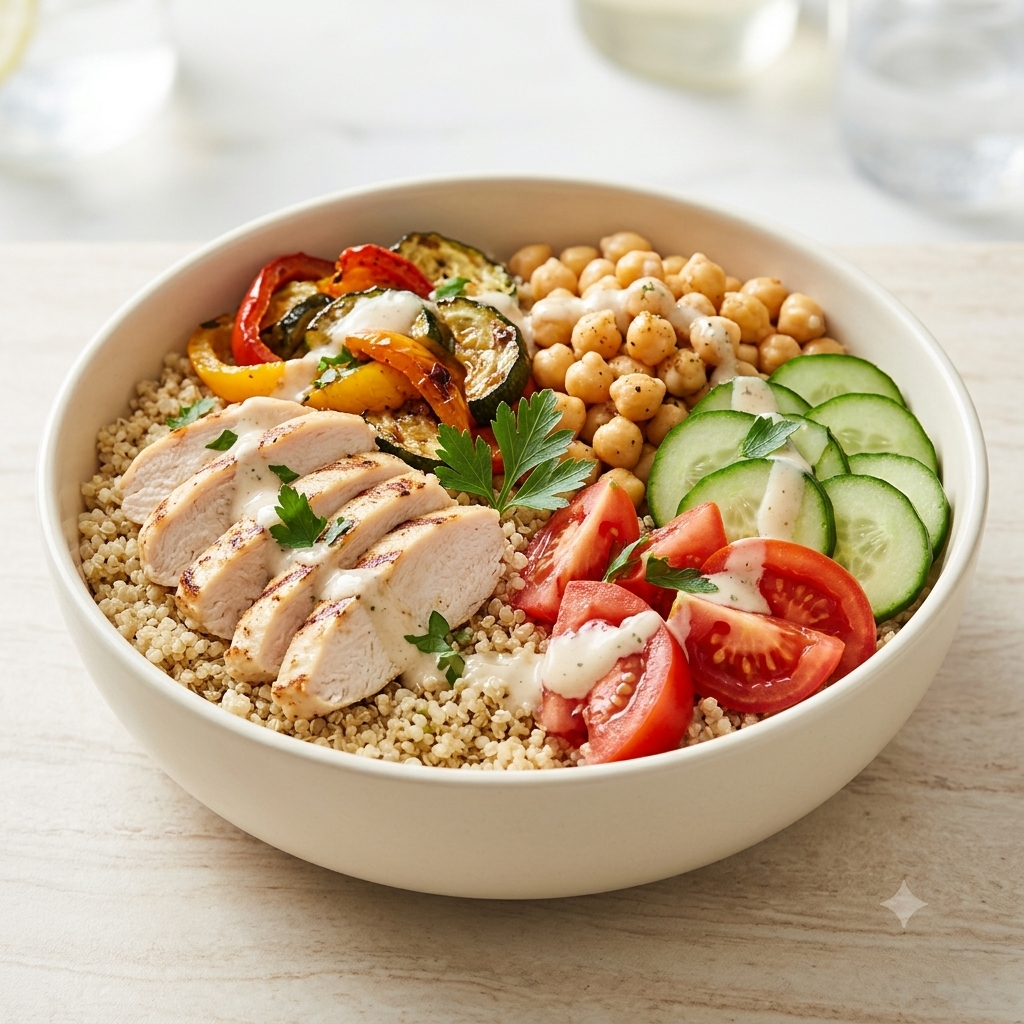 Bowl Pollo Mediterráneo