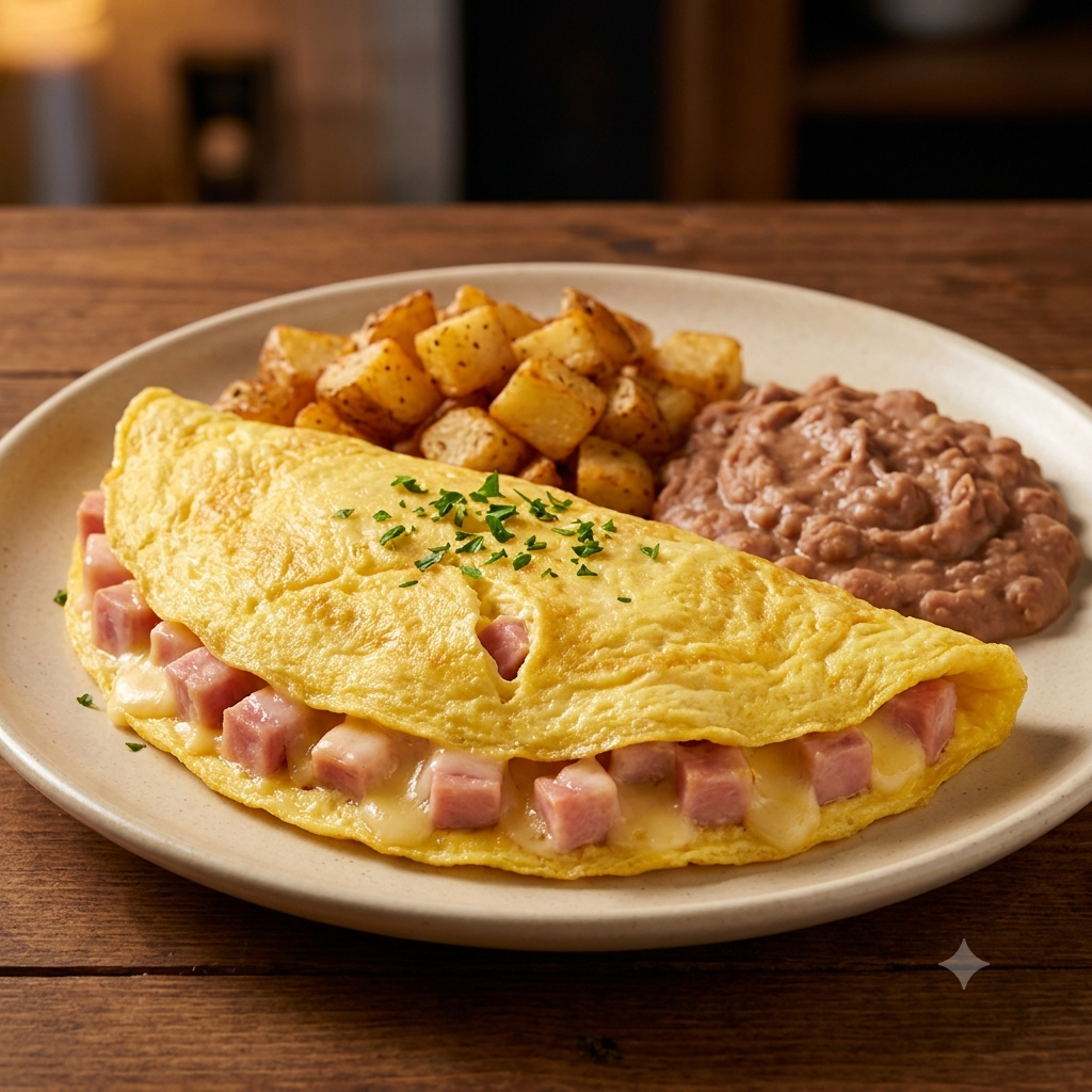 Omelette de Jamón y Queso